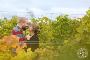 Prince Edward County Winery Engagement Photo