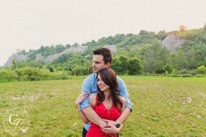 Scarborough Bluffs Lakefront Country Summer Engagement Photo